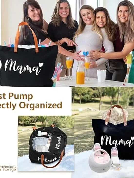 Mama Reusable Grocery Bags with Makeup Bag New Mom Gifts or ladies  and girls - Picture 6 of 9